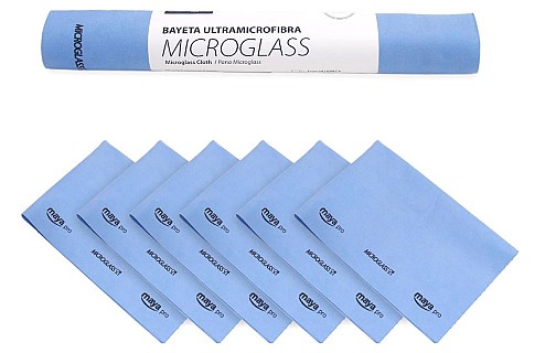 Rollo bayeta microglass con precorte azul 