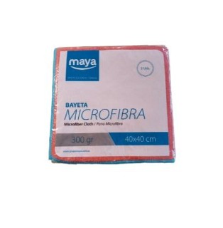BAYETA MICROFIBRA ROJA 40X40 CMS. 300 GR 5UD