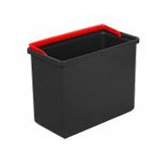 CUBO 7 LTS. NEGRO CON ASA ROJA REUSE