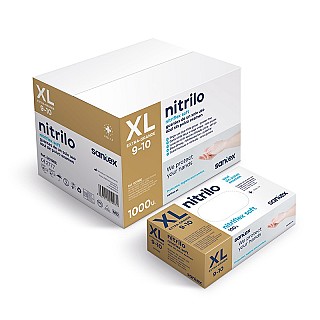 GUANTE NITRILO T/XL AZUL SANTEX 100 UD IKO