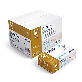 GUANTE NITRILO T/M AZUL SANTEX 100 UD IKO